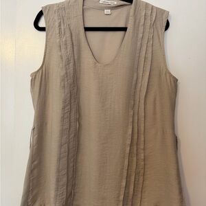 Coldwater Creek Women's Beige Sleeveless Tunic